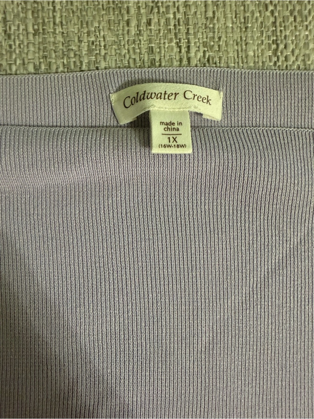 Coldwater Creek Lavender Silk Cotton Blend Sleeveless Tank Top 1X Square Neck - Picture 2 of 8
